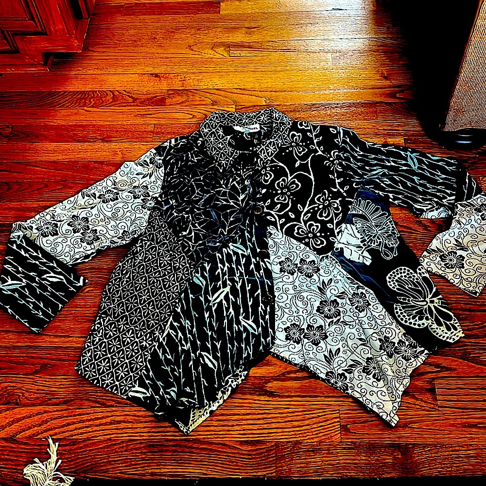 PristineWILDTHING CHICO Of CAWhiteBlackSoftTealGeomatric&Flower L/XL.Versatile - Picture 11 of 13